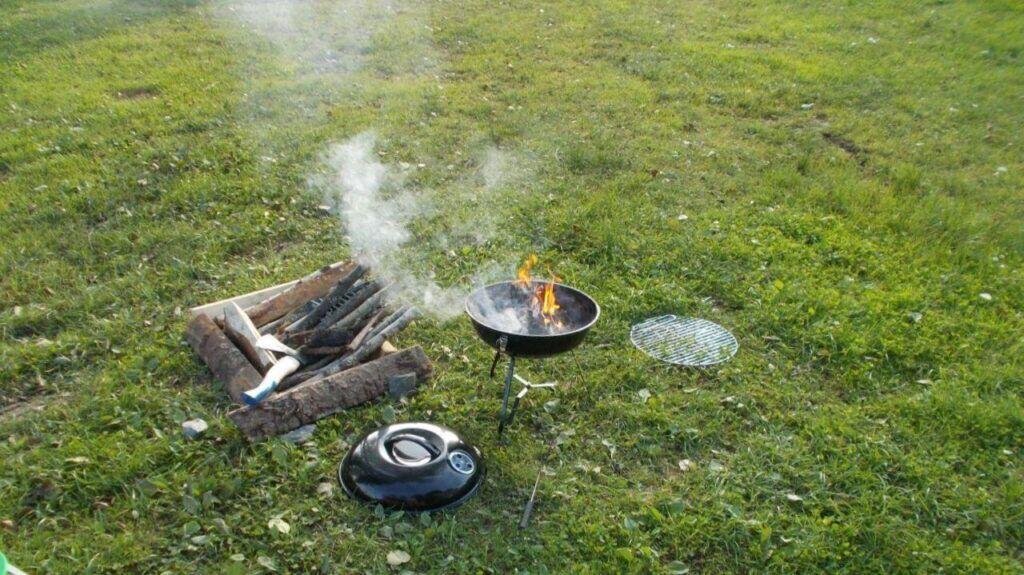 Van barbecue naar een kampvuur